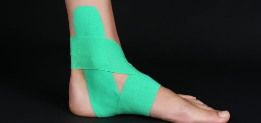 caviglia bendaggio kinesiotape